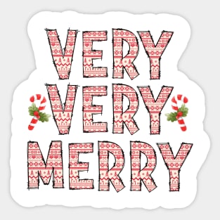 Very Very Merry Christmas Sticker